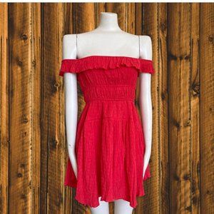 Urban Outfitters Aubrey Off-The-Shoulder Mini Dress